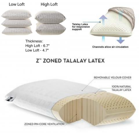 high loft latex pillow