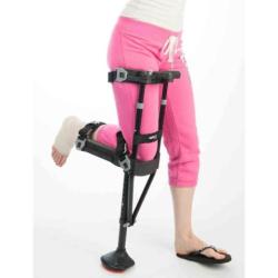 IWalk 2.0 Hands Free Knee Crutch available at The Comfort Zone Mobility Aids & Spas in Port Alberni, Vancouver Island, BC. Call 250 724 4477