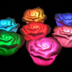 Floating LED light flowers