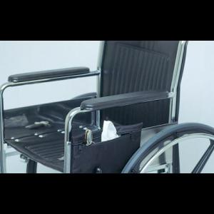 clip on side bag for wheelchair with zipper