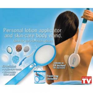 Skinfinity Lotion applicator and scrubber at The Comfort Zone Mobility Aids & Spas in Port Alberni, Vancouver Island, BC