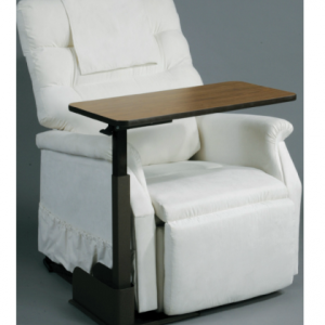 Left or Right side Lift Chair tables that are height adjustable and swing away 