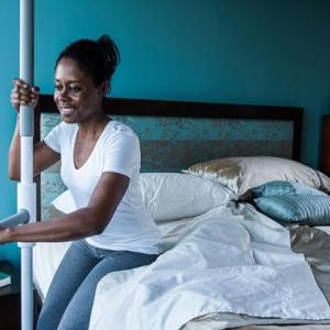 Floor to ceiling poles are available at The Comfort Zone Mobility Aids & Spas in Port Alberni, Vancouver Island, BC. Call for information and pricing 250 724 4477 or email info@albernicomfortzone.com