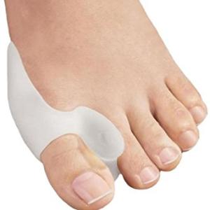 Dual Action Bunion Fix - Two-way comfort: soft Gel Spacer separates and aligns crooked, overlapping first and second toes that rub, while the attached Bunion Guard cushions and protects the sore bunion joint from shoe pressure and friction. Washable. Reusable. Durable. Fits either left or right foot.  Call The Comfort Zone Mobility Aids & Spas for Pricing 250 724 4477 or email info@albernicomfortzone.com