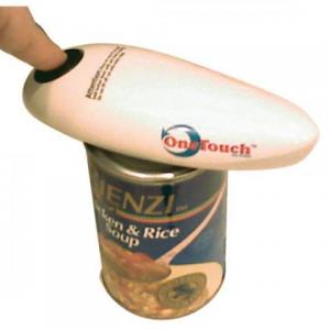 One Touch single hand can opener is battery operated. Available through The Comfort Zone Mobility Aids & Spas in Port Alberni, Vancouver Island, BC. Call for information and pricing 250 724 4477 or email info@albernicomfortzone.com
