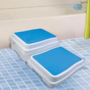 Stacked bath steps for additional height available at The Comfort Zone Mobility Aids & Spas in Port Alberni, Vancouver Island, BC