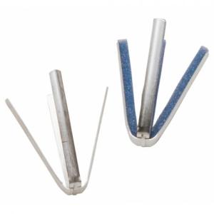 Lightweight aluminum, foam padded four prong splint protects injuries to fingertips and is designed for total finger immobilization. Easily molded to fit patient.  Call The Comfort Zone Mobility Aids & Spas for Pricing 250 724 4477 or email info@albernicomfortzone.com