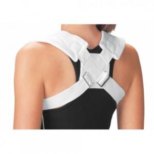 Clavicle Splint - Adjustable prong buckles ensure correct fit and prevents slippage.  Washable, stockinette-covered felt shoulder straps are ideal for clavicular fractures and postural problems. Call The Comfort Zone Mobility Aids & Spas for Pricing 250 724 4477 or email info@albernicomfortzone.com