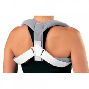 Universal Clavicle - Foam/nylon construction with contact closure for easy adjustment. Movable D-rings allow for proper adjustment.  Ideal for clavicular fractures and postural problems. Call The Comfort Zone Mobility Aids & Spas for Pricing 250 724 4477 or email info@albernicomfortzone.com