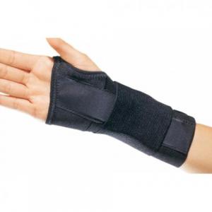 CTS Wrist Support - Contoured cotton/elastic construction provides comfortable compression for proper support following mild sprains, strains and cast removal. Circumferential strap for improved wrist stabilization. Preformed aluminum stay provides anatomically correct fit. Contact closure. Ideal for Carpal Tunnel Syndrome and immobilization of the wrist. Call The Comfort Zone Mobility Aids & Spas for Pricing 250 724 4477 or email info@albernicomfortzone.com