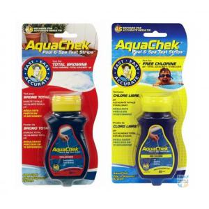 AquaCheck Chlorine & Bromine Test Strips. Available at The Comfort Zone Mobility Aids & Spas in Port Alberni, Vancouver Island, BC. Call for information and pricing 250 724 4477 or email info@albernicomfortzone.com