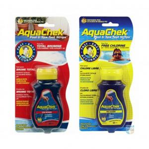 AquaCheck Chlorine & Bromine Test Strips. Available at The Comfort Zone Mobility Aids & Spas in Port Alberni, Vancouver Island, BC. Call for information and pricing 250 724 4477 or email info@albernicomfortzone.com