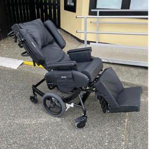 Used BRODA Tilt & Recline Wheelchair 16" x 18.5" with cushions - Call for Price. The Comfort Zone Mobility Aids & Spas 250 724 4477 Port Alberni
