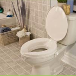 LOOK Acrylic 2" 7 4" elongated bowl  Raised Toilet Seats available at The Comfort Zone Mobility Aids & Spas in Port Alberni, Vancouver Island, BC
