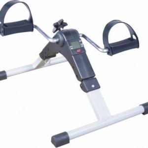 EXERCISE PEDDLER - Ideal for leg and arm muscle exercising. Five function display indicates exercise time, revolution count, revolutions per minute (rpm) and calories burned. Anti-slip rubber pads prevent sliding and protect surfaces Resistance easily adjusted with tension screw. Button cell battery included. Call The Comfort Zone Mobility Aids & Spas for Pricing 250 724 4477 or email info@albernicomfortzone.com