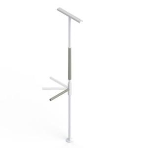 Floor to ceiling pole bar moves 360° around the pole with option to lock every 45° at The Comfort Zone Mobility Aids & Spas in Port Alberni, Vancouver Island, BC