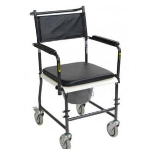 Upholstered seat with Drop Arm Commode at The Comfort Zone Mobility Aids & Spas in Port Alberni, Vancouver Island, BC 