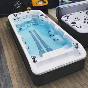Coast Spas Wellness Swim Spa with Infinity Edge. Call The Comfort Zone Mobility Aids & Spas for information and pricing 250 724 4477 or email info@albernicomfortzone.com