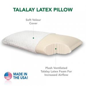 TALALAY LATEX PILLOW - Talalay latex is the highest grade of natural latex you can find. The cushions provide support for all sleeping positions, and pressure point relief. They are hypoallergenic, antimicrobial, and antifungal. Call The Comfort Zone Mobility Aids & Spas for information and pricing 250 724 4477 or email info@albernicomfortzone.com