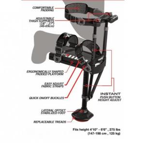 IWalk 2.0 Hands Free Knee Crutch available at The Comfort Zone Mobility Aids & Spas in Port Alberni, Vancouver Island, BC. Call 250 724 4477