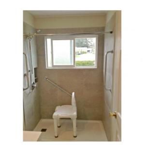 Walk in Shower with acrylic base done by The Comfort Zone Mobility Aids & Spas in Port Alberni, Vancouver Island, BC.  Call to set up an appointment for your onsite survey so that we can provide you with an accurate quote 250 724 4477 or email info@albernicomfortzone.com