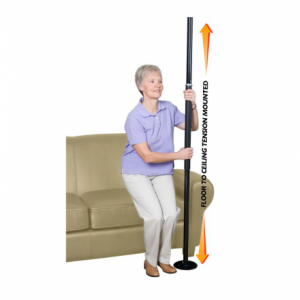 Floor to ceiling poles are Available at The Comfort Zone Mobility Aids & Spas in Port Alberni, Vancouver Island, BC. Call for information and pricing 250 724 4477 or email info@albernicomfortzone.com
