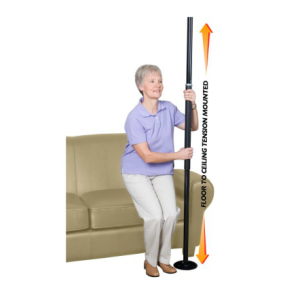 Floor to ceiling poles are Available at The Comfort Zone Mobility Aids & Spas in Port Alberni, Vancouver Island, BC. Call for information and pricing 250 724 4477 or email info@albernicomfortzone.com