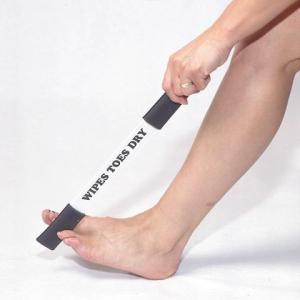 Long handled toe dryer allows you to completely dry between your toes with minimal bending. Handle measures 15". Foam is easily cleaned with soap and water. Available at The Comfort Zone Mobility Aids & Spas in Port Alberni, Vancouver Island, BC. Call for information and pricing 250 724 4477 or email info@albernicomfortzone.com