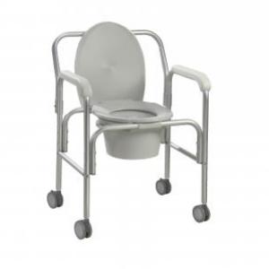 Lightweight Aluminum Commode with Wheels Rentals at The Comfort Zone Mobility Aids & Spas in Port Alberni Vancouver Island BC