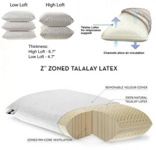 Talalay High Loft Queen Size Pillow